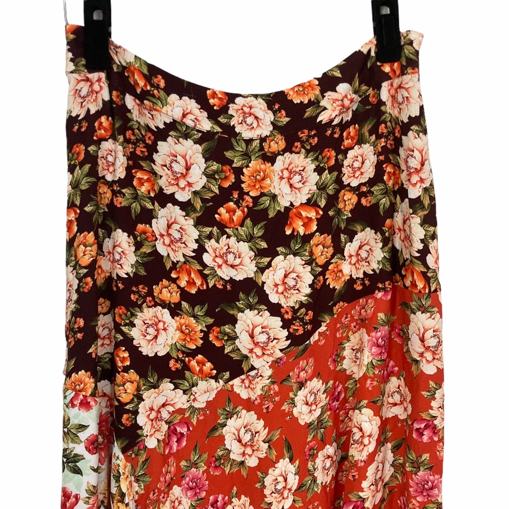 FARM RIO x ANTHROPOLOGIE Patchwork Floral Skirt - Picture 5 of 12